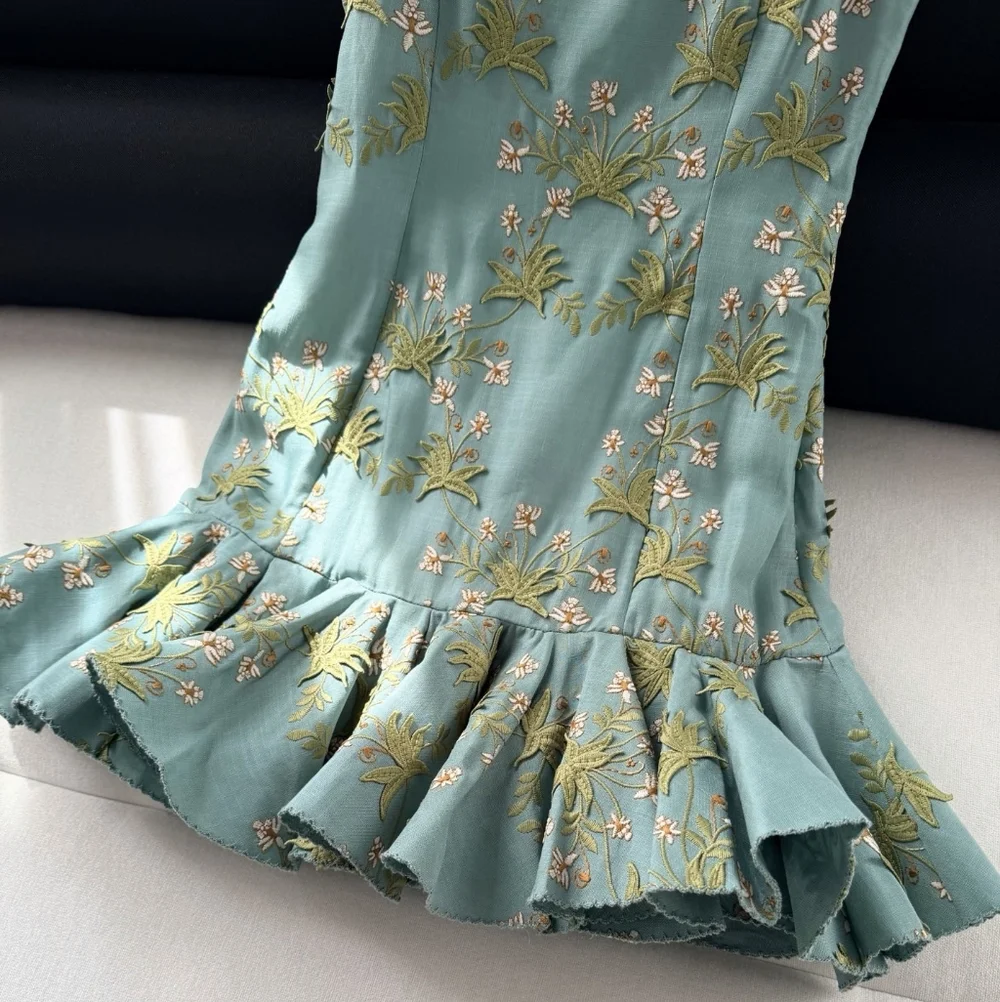 AGUA BY AGUA BENDITA Tumbao Orquidea embroidered mini dress - Picture 14 of 16